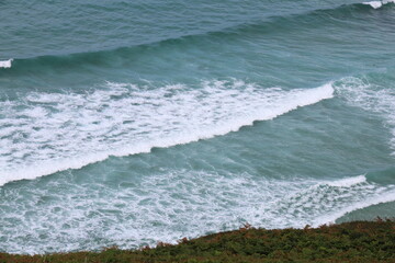 Waves at the coast in Bretagne