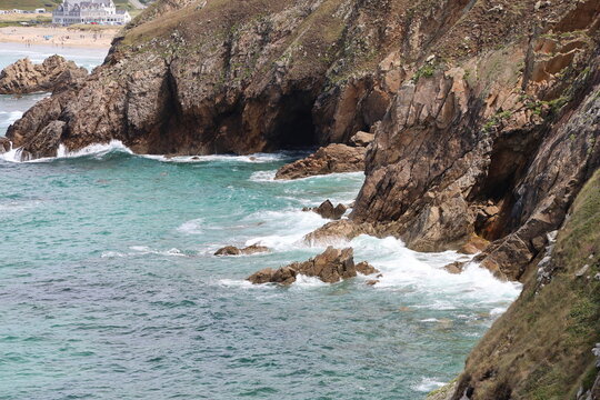 Ocean view bay in Bretagne, France