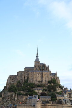 Le Mont-Saint-Michel, France &ndash; blue sky