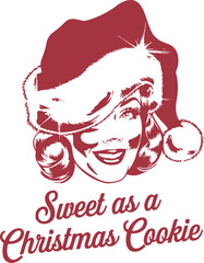 Sweet as a chistmas cookie T-shirt design, Child holding a tray of Gingerbread men biscuits
