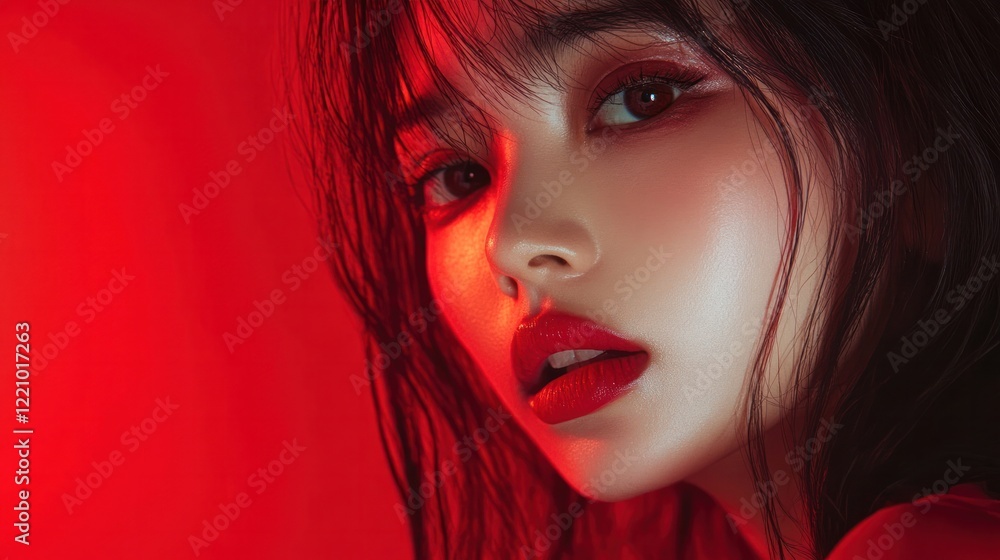 Poster a dramatic red gradient, starting from a dark red in the top-left corner and transitioning into a so