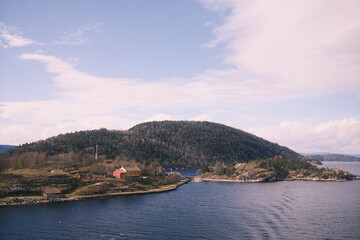 view of the sea and mountains