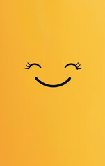 Fototapeta premium Smiling Face in Bright Sunlight: Capturing a sunny, cheerful expression, this image evokes a feeling of pure, unadulterated happiness and optimism. With its minimalist design and bold color.
