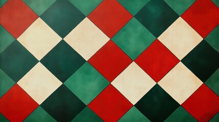 A simple yet striking image featuring a checkerboard-like arrangement of alternating red and green squares, each with a clean, sharp edge, providing a crisp and balanced visual aesthetic.