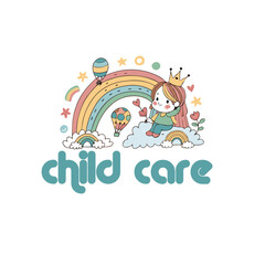Baby shop child care day care school and kids logo day care create distinctive mother care vector eps logo design