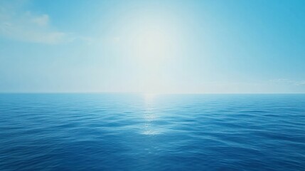 Fototapeta premium A smooth, airy blue gradient backdrop that blends from light to deeper shades, evoking a sense of serenity and openness