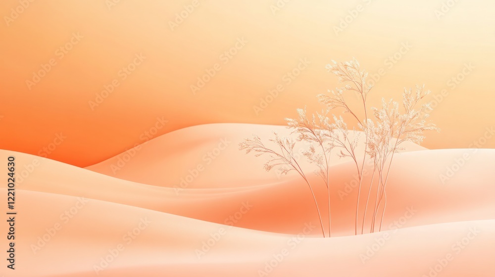 Poster a soft orange gradient background with subtle textures, creating a warm and inviting atmosphere, per