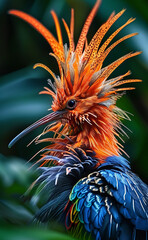 a bird with a very orange head