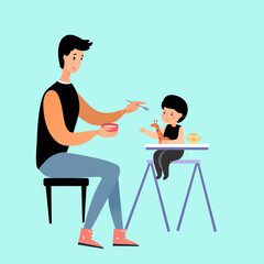 Baby Playing with parents Mom or Dad