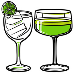 Detailed Cocktail Vector Art Collection for Creative and Professional Use