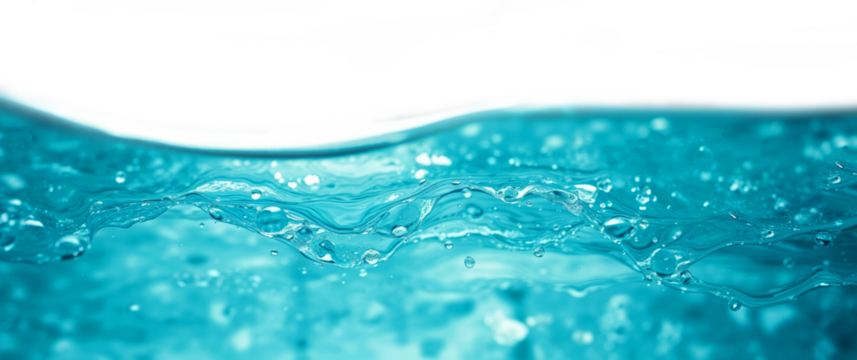 Flooded city street underwater with bubbles rising to surface