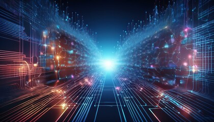 Fototapeta premium Digital transformation conceptual for next generation technology era