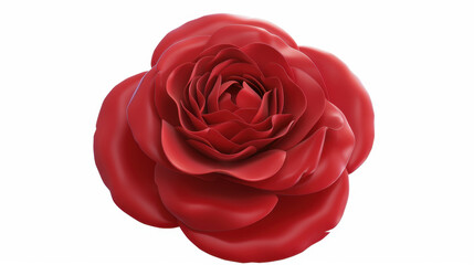 Fototapeta premium red rose on white background