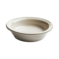 Sleek Ceramic Pie Dish with Polished Edges Isolated on Transparent Background