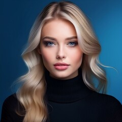 Fototapeta premium Hübsche blonde junge Frau