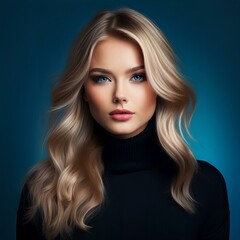 Naklejka premium Hübsche blonde junge Frau