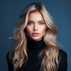 Naklejka premium Hübsche blonde junge Frau
