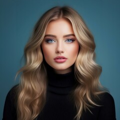 Fototapeta premium Hübsche blonde junge Frau