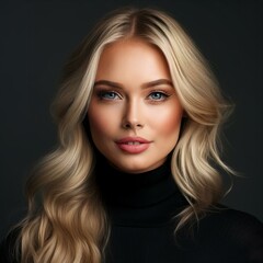 Naklejka premium Hübsche blonde junge Frau