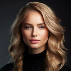 Naklejka premium Hübsche blonde junge Frau