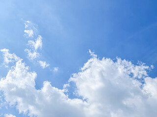 blue sky high shape outdoor group of white clouds background in summer abstract gradient light beauty background. beautiful bright cloud and calm fresh wind air