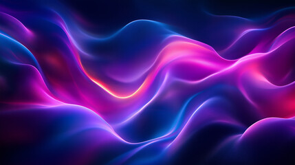 Fototapeta premium Abstract purple and pink light trails on dark background to evoke creativity