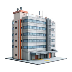 Hospital building isolated on transparent background