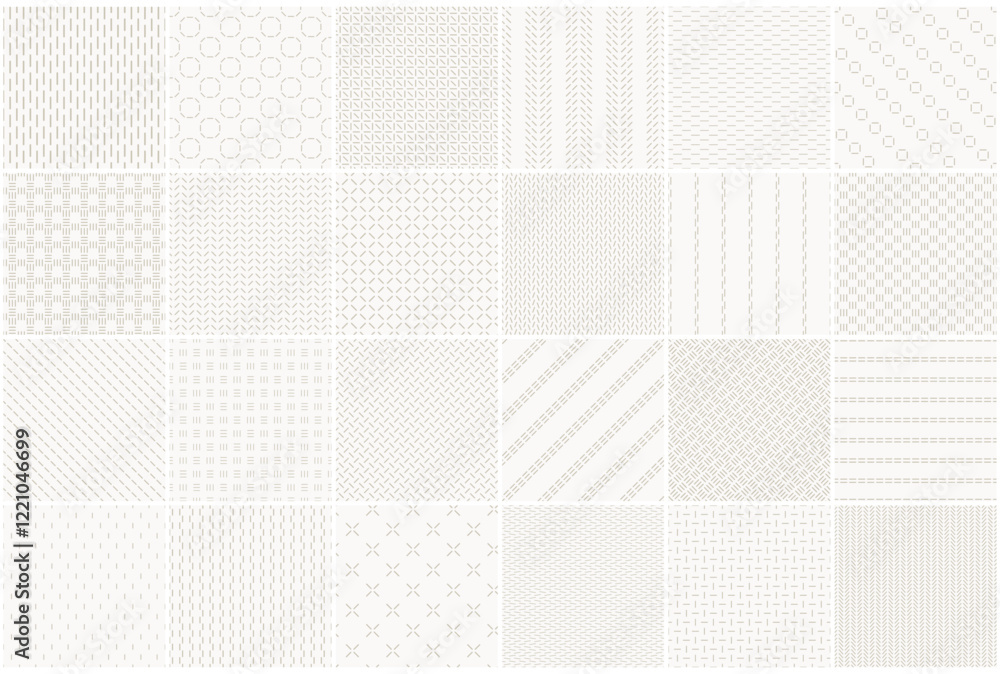 Poster collection of minimalistic seamless patterns. beige textile endless prints. repeatable unusual simpl