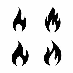 Unique Flame Icon Bundle Vector Design Collection