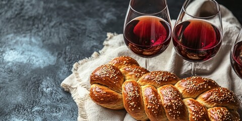 Indulge in Rich Flavors: A Cozy Evening with Wine and Freshly Baked Bread