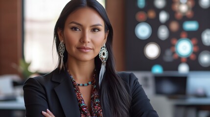Empowered Indigenous Woman in Business: Bridging Cultures with Confidence and Grace