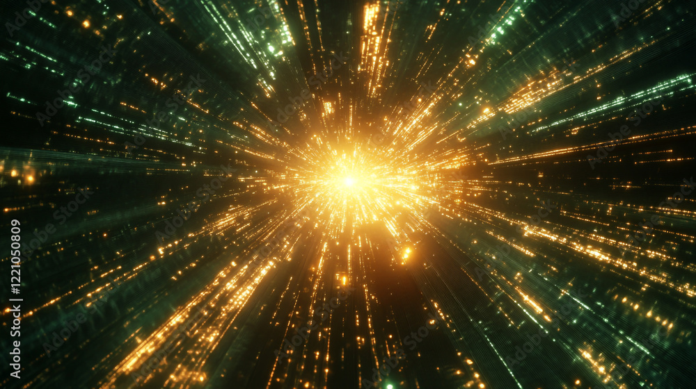 Poster open book emits a mesmerizing, ethereal glow, casting enchanting rays of light that create an abstra