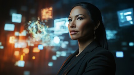 Empowering leader in tech: a visionary woman navigating the digital landscape with grace