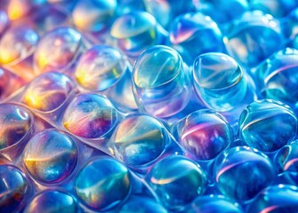 Surreal Bubble Wrap Texture on Clear Background: Abstract Photography