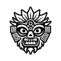 A glyph icon of an ancient mask