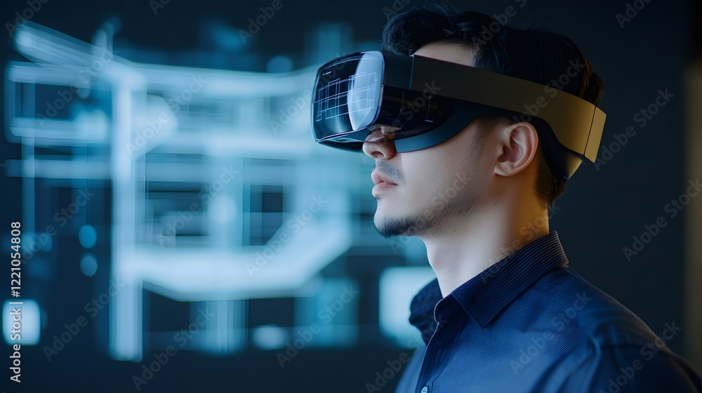 Poster construction worker utilizing smart to streamline on-site structural plans review and data
