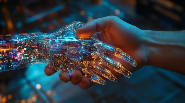 Close up of hands shaking, representing partnership and collaboration in a tech driven world