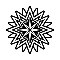Starburst symbol tattoo, glyph icon