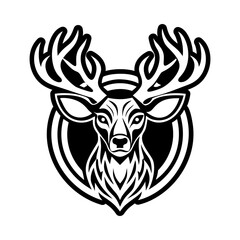 Fototapeta premium Stage antlers solid style icon