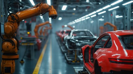 Fototapeta premium High-Tech Production of Automotive Components with Style