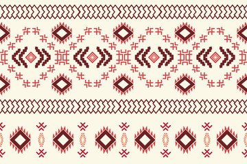 Navajo native american fabric seamless pattern,geometric tribal ethnic traditional background, design elements, design for carpet,wallpaper,clothing,rug,interior,embroidery vector illustration.