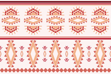 Navajo native american fabric seamless pattern,geometric tribal ethnic traditional background, design elements, design for carpet,wallpaper,clothing,rug,interior,embroidery vector illustration.