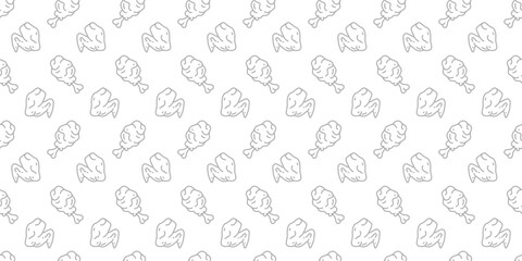 fried chicken seamless pattern background. doodle fried chicken pattern background. Fried chicken doodle pattern. fast food background. Chicken leg pattern. Chicken wings pattern. burger pattern.