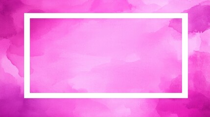 Obraz premium Abstract pink watercolor background with white frame.