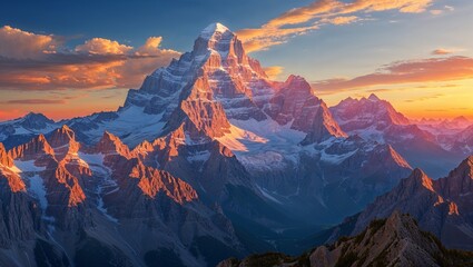 A breathtaking panoramic view of a majestic landscape