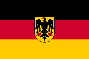 Germany state flag with eagle background