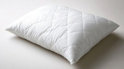 Soft White Pillow on Light Background