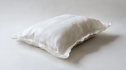 Soft White Pillow on Neutral Background