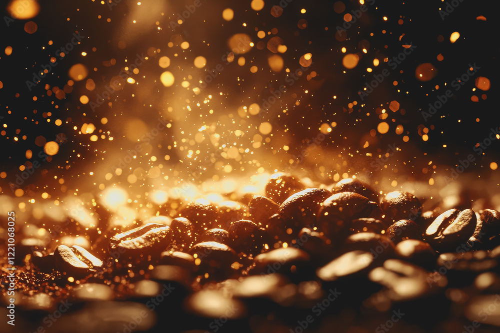 Poster a pile of rocks illuminated by a beam of light creating a natural spotlight effect in a dark environ