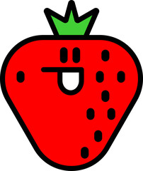 Simple Strawberry  Illustration
